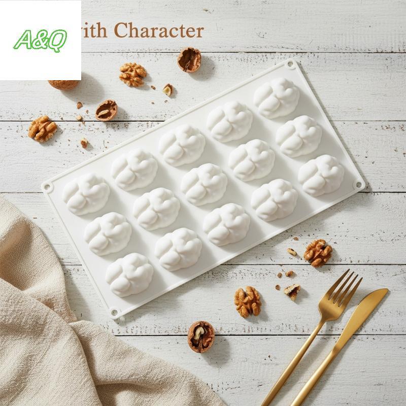 AQ Pecan Nuts Khuôn Socola Silicon Chất Liệu Thực Phẩm Với Thiết Kế Bánh Mousse Để Làm Bánh Sáng Tạo