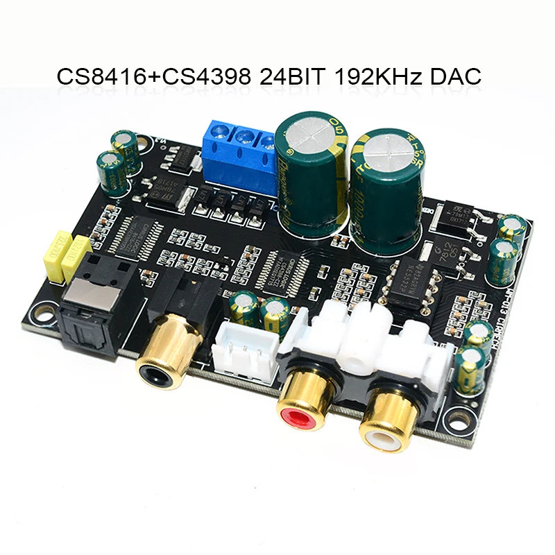 CS8416 CS4398 Giao diện kỹ thuật số Bảng giải mã DAC 24bit 192K SPDIF Cáp quang đồng trục sang AUX c