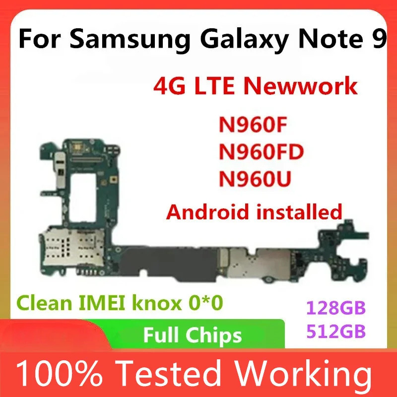 Dành Cho Samsung Galaxy Note 9 N960N N960F / DS N960F N9600 N960U Mở Khóa Sạch IMEI 128GB Bo Mạch Ch