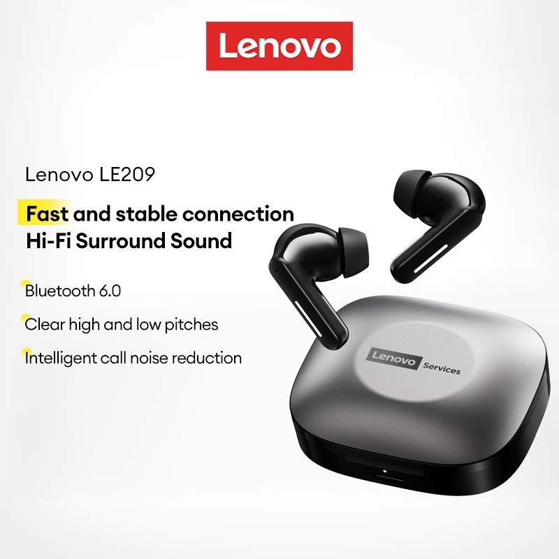 Lenovo LE209 Tai nghe Tai nghe Bluetooth Độ trễ thấp trong tai chống nước HIFI chất lượng âm thanh B