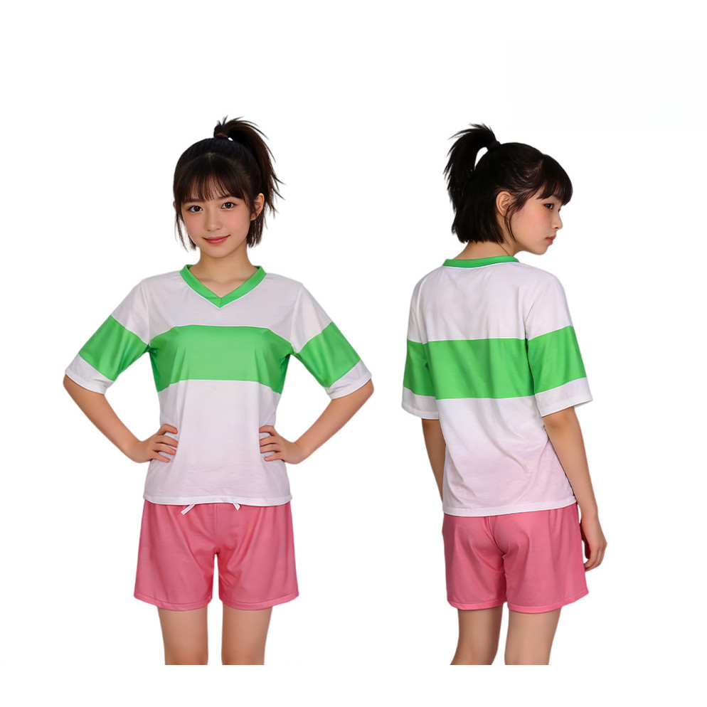 Spirited Away cosplay Hàng Ngày Anime Chihiro Ogino Trang Phục Truyện Tranh Triển Lãm Tay Ngắn Rời P