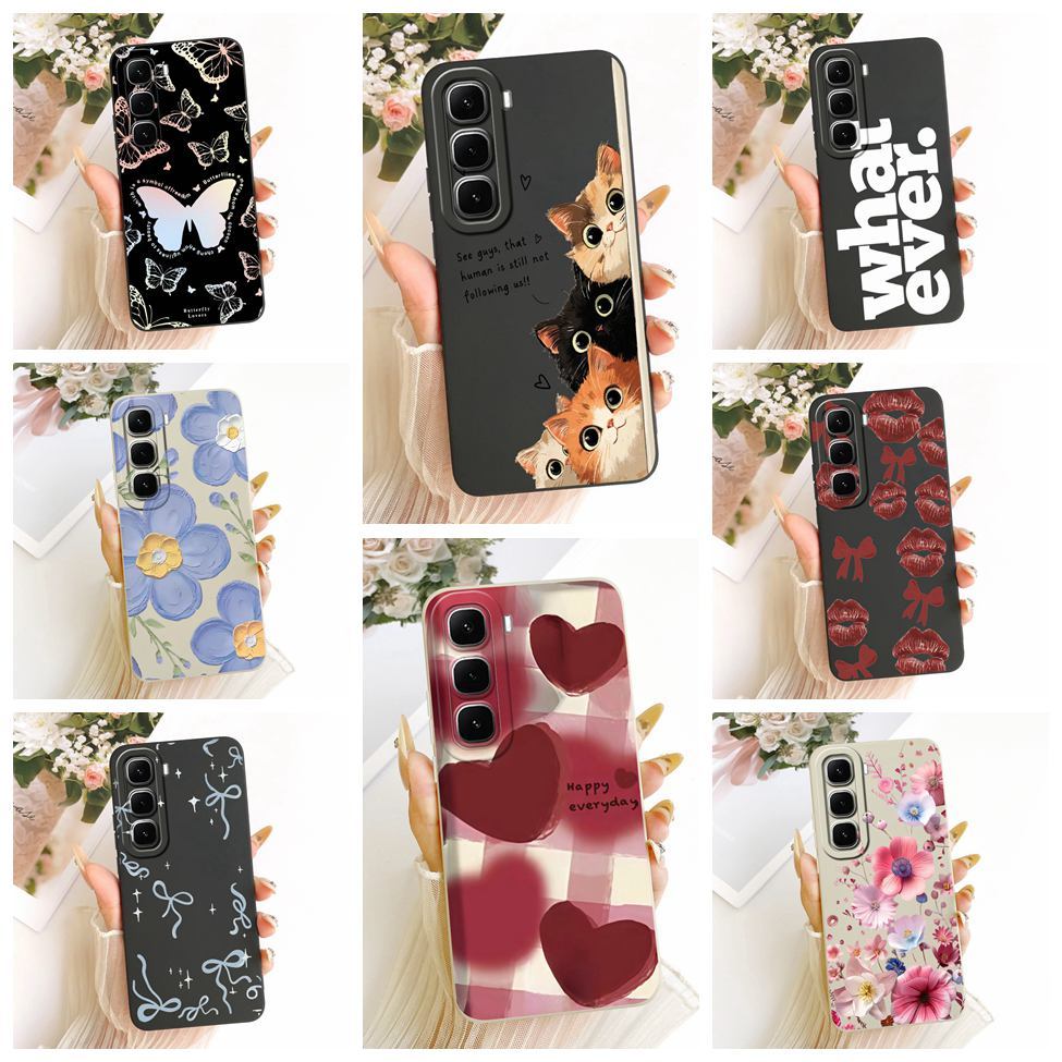 Dành Cho Infinix Hot 60i Ốp Lưng Silicon Thời Trang Dễ Thương Họa Tiết Ngộ nghĩnh Vỏ Cho Infinix X67