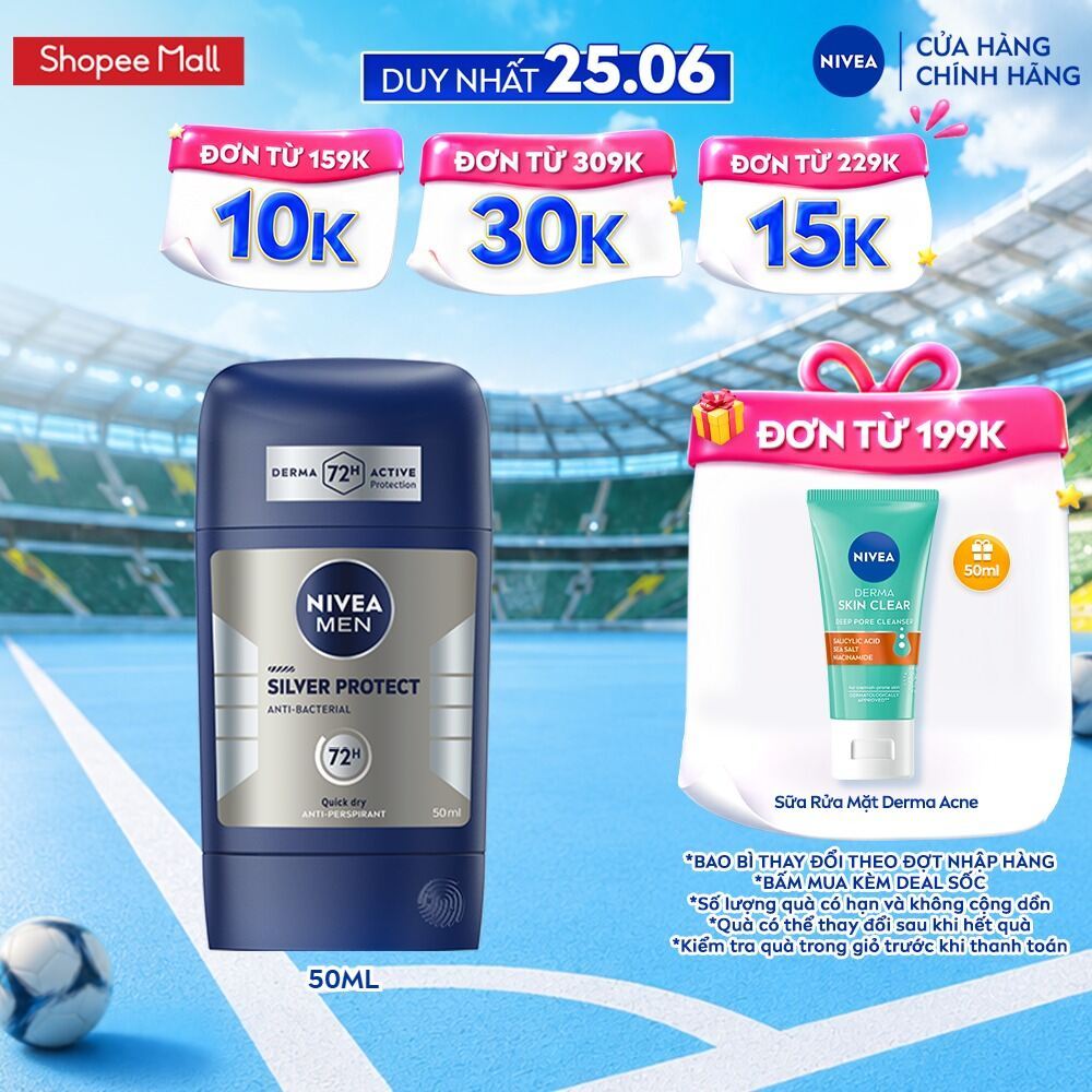 Sáp Ngăn Mùi NIVEA MEN Phân Tử Bạc (50 ml) - 83181