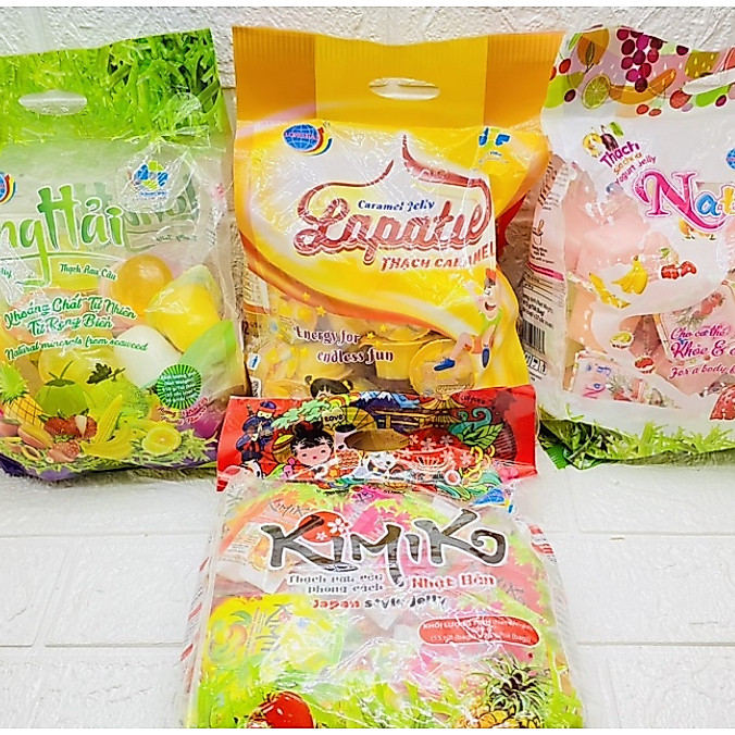 Thạch Long Hải gói Đủ Vị (hoa quả/sữa chua/caramel/kimiko)