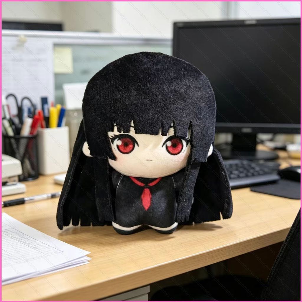 DC3 Hell Girl Enma Ai Plushie Dễ Thương Đen Tóc Dài Mắt Đỏ Kawaii Hoạt Hình Túi Quyến Rũ