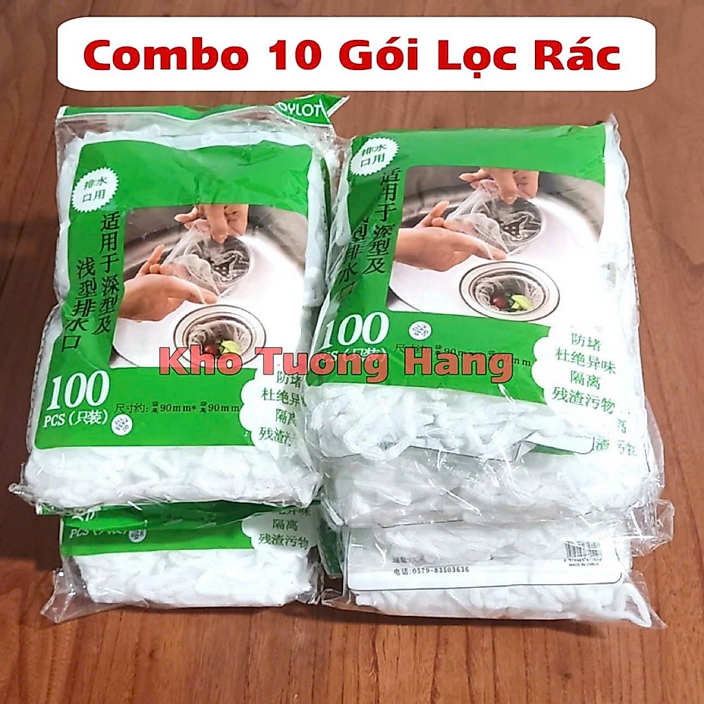 Combo 10 Gói  (600 Chiếc) Túi Lưới Lọc Rác  Cho Bồn Rửa Chén Bát Chống Tắc Nghẽn - Hàng Có Chun Gia 
