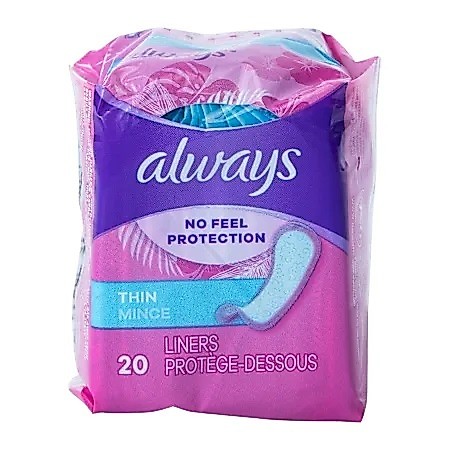 Băng vệ sinh hằng ngày Always Thin Mince Liners không mùi 20 miếng/ 162 miếng (Mỹ)