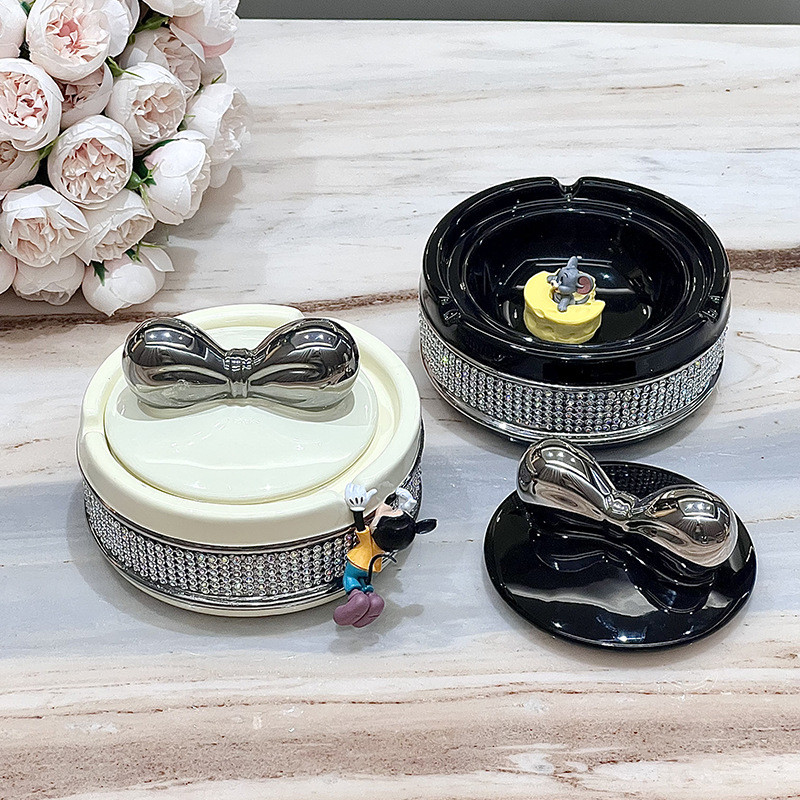 Gạt Tàn Gốm Giá Trị Cao Nơ Gạt Tàn Hộ Gia Đình Trang Trí Phòng Khách Niche Thiết Kế Gạt Tàn Lưu Niệm