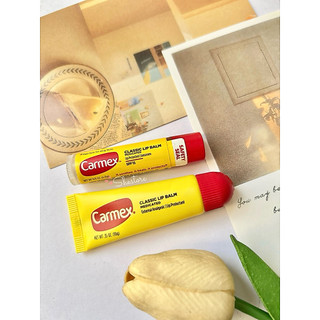 [Bill US] Son dưỡng Carmex Classic Lip Balm Medicated thỏi 4.25g (có SPF15), tuýp 10g
