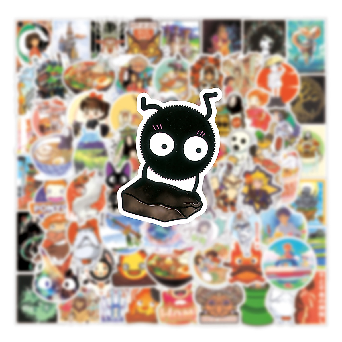 Bộ 500 Miếng Dán Studio Ghibli – Retro Y2K, Anime 90s 80s, Vinyl Dán Vali, DIY, Quà Tặng