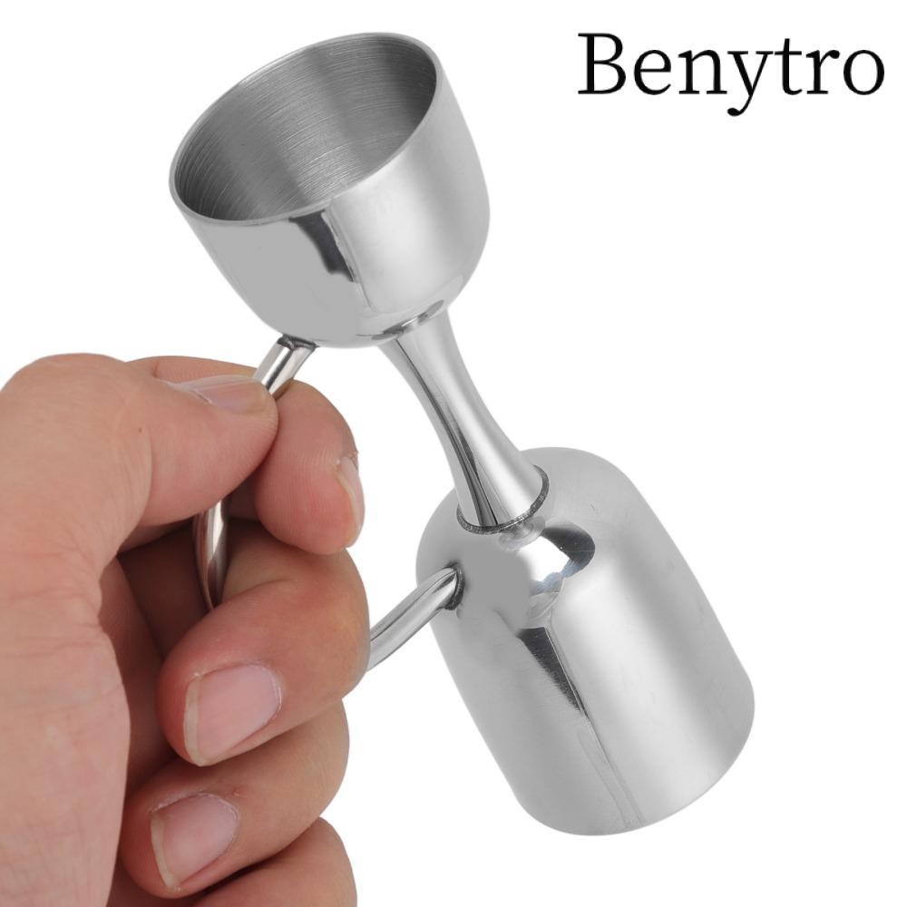 Cốc đo lường thanh BENYTRO, Jigger hai đầu bằng thép không gỉ 304 đầu kép, Jigger pha chế bền để pha