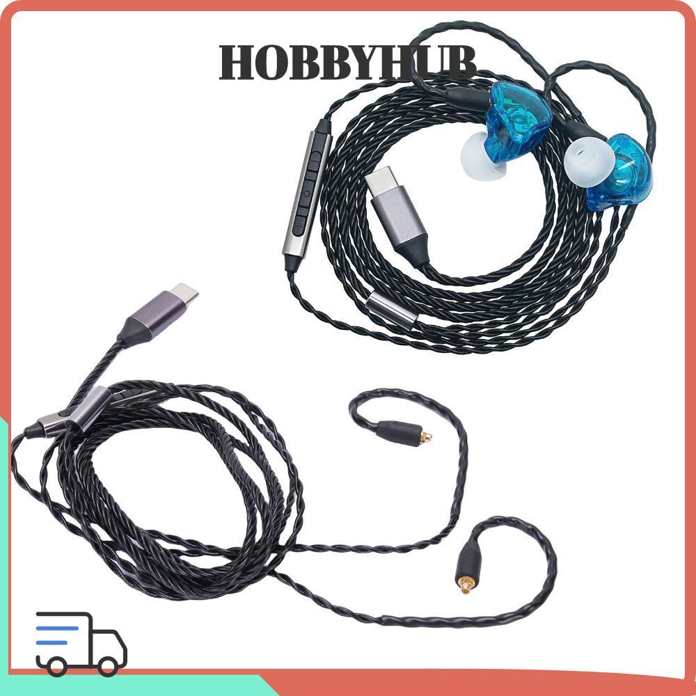 Dây nâng cấp bện 4 dây HOBBYHUB Tích hợp phích cắm micrô và chạy cho Sennheiser IE300 IE600 IE900 Ho