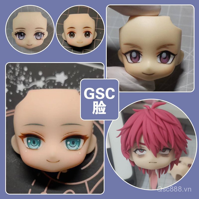 GSC Mặt Vỏ BJD Búp Bê Đầu Vỏ Anime DIY Thay Đổi Mặt Người Thật ob11 Nendoroid Nhựa Có Thể Tháo Rời B