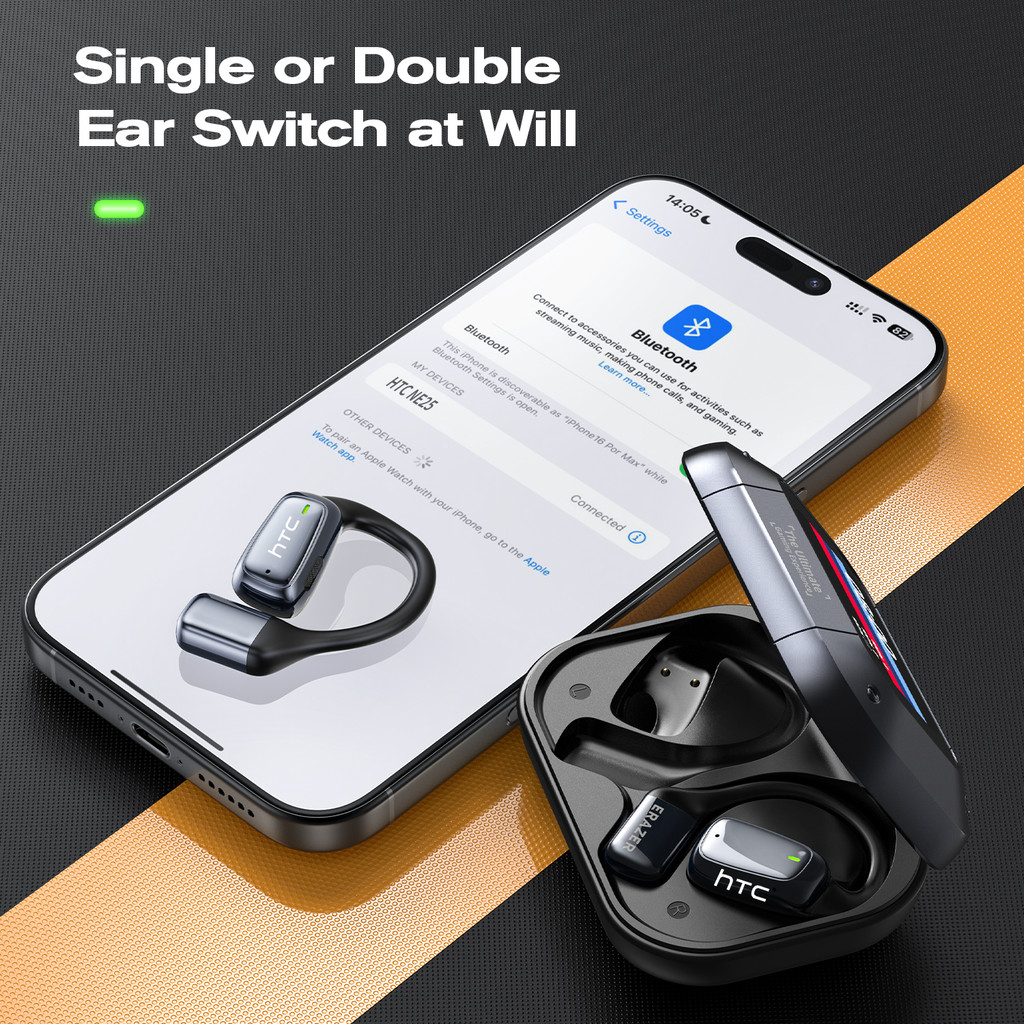 HTC NE25 tai nghe phiên dịch Tai nghe được trang bị màn hình cảm ứng LED bluetooth v5.4 Chất lượng âm thanh HiFi Tuổi thọ pin cực dài | BigBuy360 - bigbuy360.vn