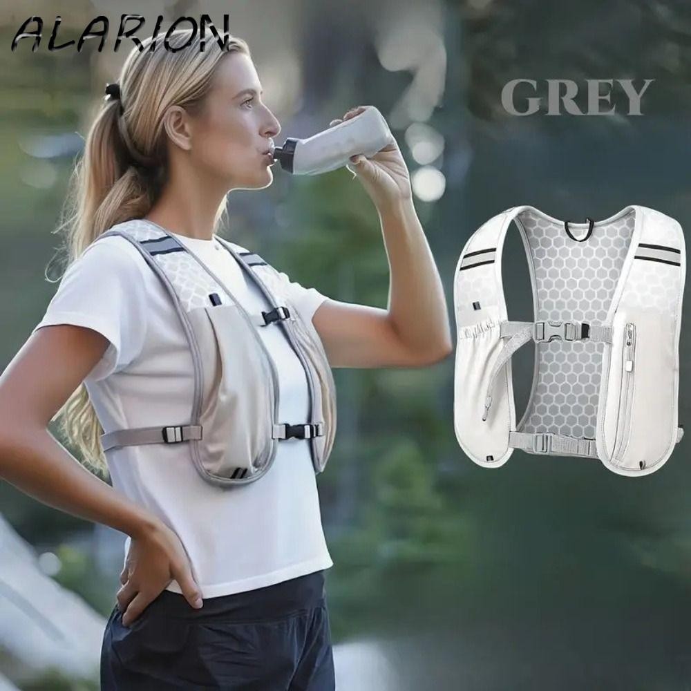 ALARION Gói áo vest chạy bộ phản quang ALARION, Túi vest dưỡng ẩm chạy bộ đa chức năng chống thấm nước, rảnh tay có thể điều chỉnh tiện lợi Áo vest chạy bộ ngoài trời thoáng khí hoạt động ngoài trời