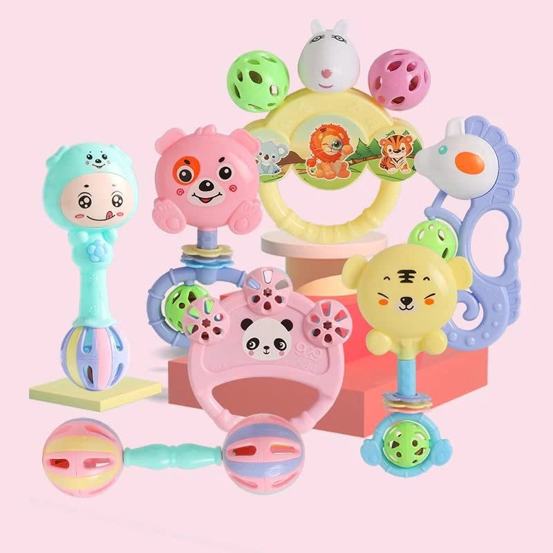 Xúc Xắc Đồ Chơi 7 Món Cho Bé Sơ Sinh Có Nhạc Vui Nhộn, Lục Lạc Kích Thích Giác Quan Cho Bé  Little Boo