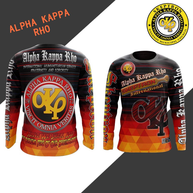 2025 Mới Áo nam Akp Frat Áo Sơ Mi Tay Dài Alpha Kappa Rho Áo Full Thăng Hoa Alpha Kappa Rho 1973 Anh