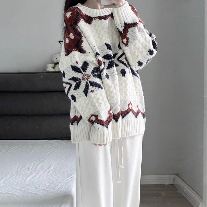 Áo len Nữ dệt kim Thu Đông Sọc Dệt Kim Phong Cách Mới | BigBuy360 - bigbuy360.vn