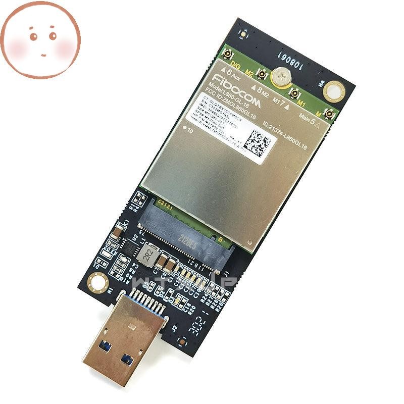 Onemetertomj 1 Bộ DW5821E M2-NGFF DW5811e DW5816E EM7455 L860-GL Thẻ Mở Rộng USB3.0 Cho Mô Đun 3G / 