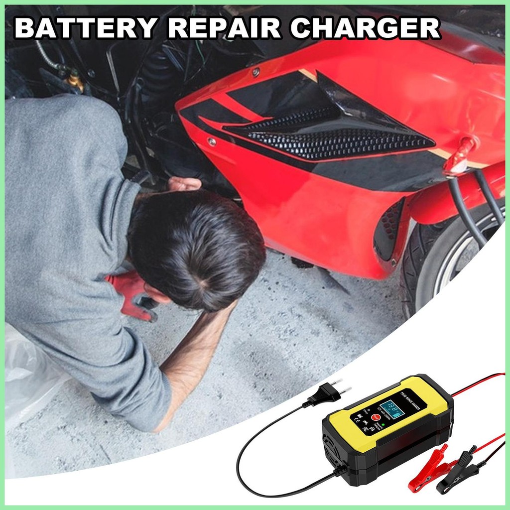 Bảo trì pin Xe máy 12V6A Thiết bị sửa chữa sạc pin ô tô thông minh 4Ah-100Ah Pin ô tô lameint2vn