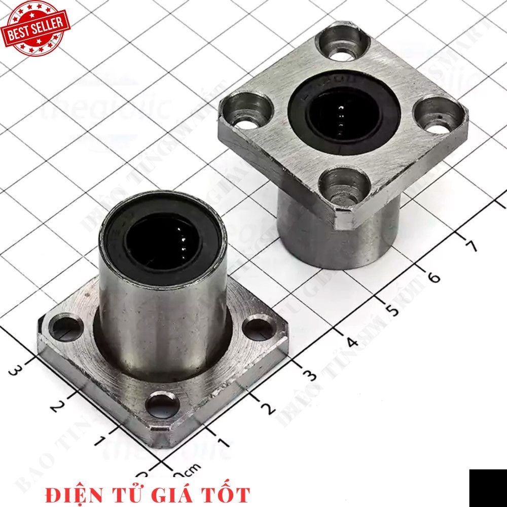 LMK12UU Bi Trượt, Con Trượt Mặt Bích Vuông Lỗ Trục 12mm, Đường Kính Ngoài 21mm, Dài 30mm Điện Tử Giá
