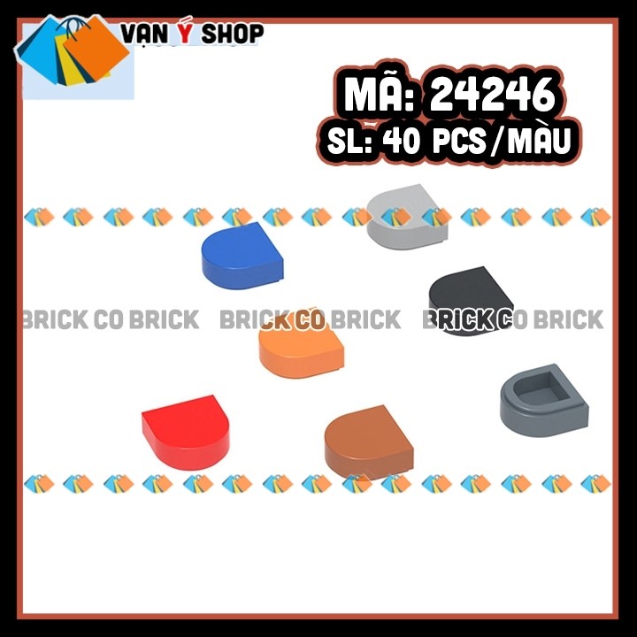 Gạch Dẹp Trơn Size 1x1 Phụ Kiện Nhựa MOC   Mô Hình Sáng Tạo Trí Tuệ Combo 40 Viên 24246