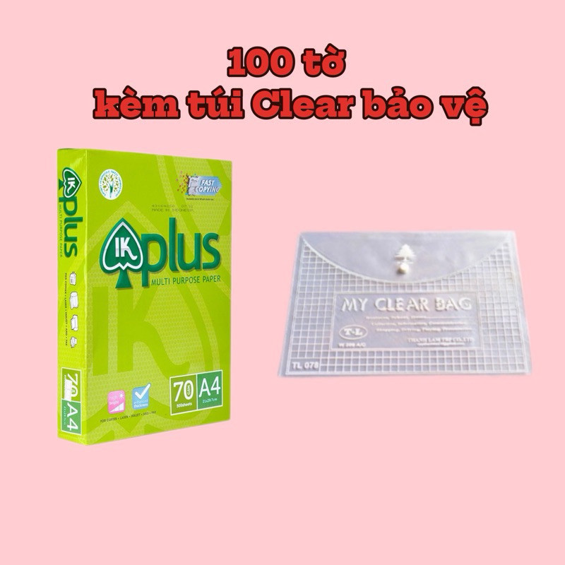 [Tách lẻ 50 tờ /100 tờ] giấy A4/A5 IKPlus định lượng 70gsm chuyên dùng văn phòng, in ấn, photocopy