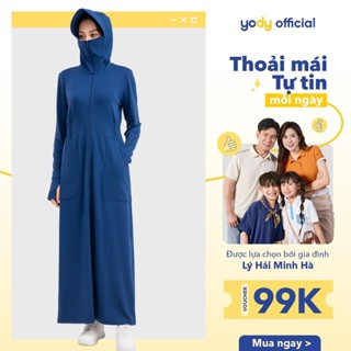 [SALE]  Áo chống nắng nữ YODY dáng dài chống tia UV 99% áo khoác nắng toàn thân thoáng mát thoải mái WESJ25S002