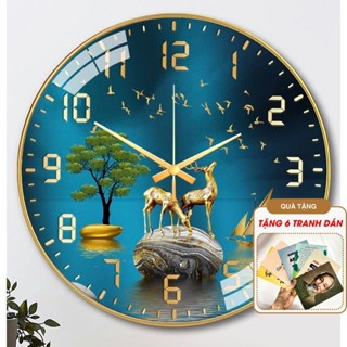 Đồng Hồ Treo Tường KIM TRÔI HƯƠU TÀI LỘC Đẳng Cấp, Thiết Kế Hiện Đại, Gương 5D Sang Trọng