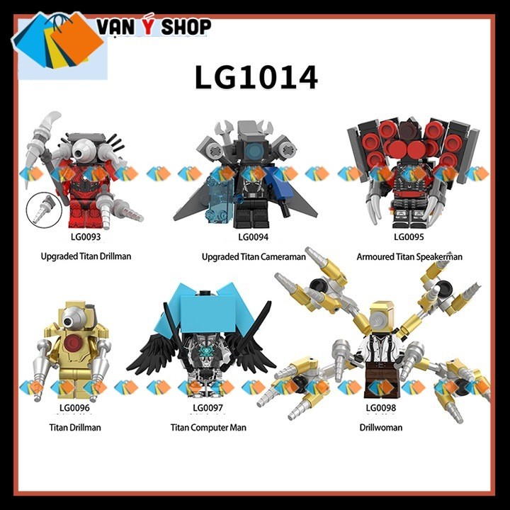 Skibidi Toilet Mô hình Nhân vật Upgrade Titan DrillMan Upgrade Titan Cameraman Mô hình Armourned Tit