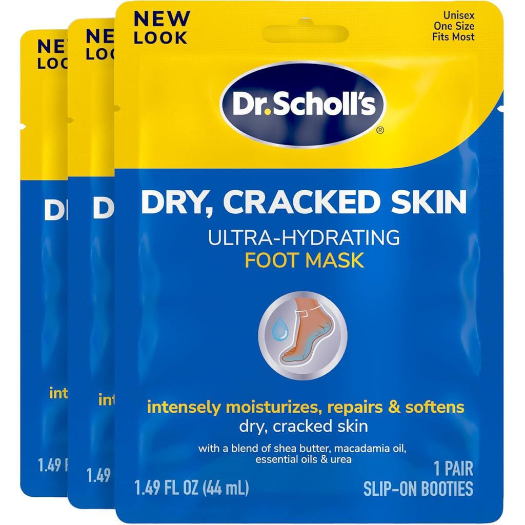 Dr.Scholl 'sDry, Cracked, UltraHydratingFootMask, 3 CặpMoisturingSocks: IntenselyMoisizesRepairsands