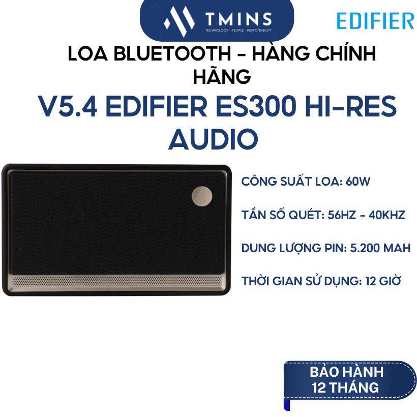 Loa Bluetooth V5.4 EDIFIER ES300 Hi-res Audio - Hàng chính hãng