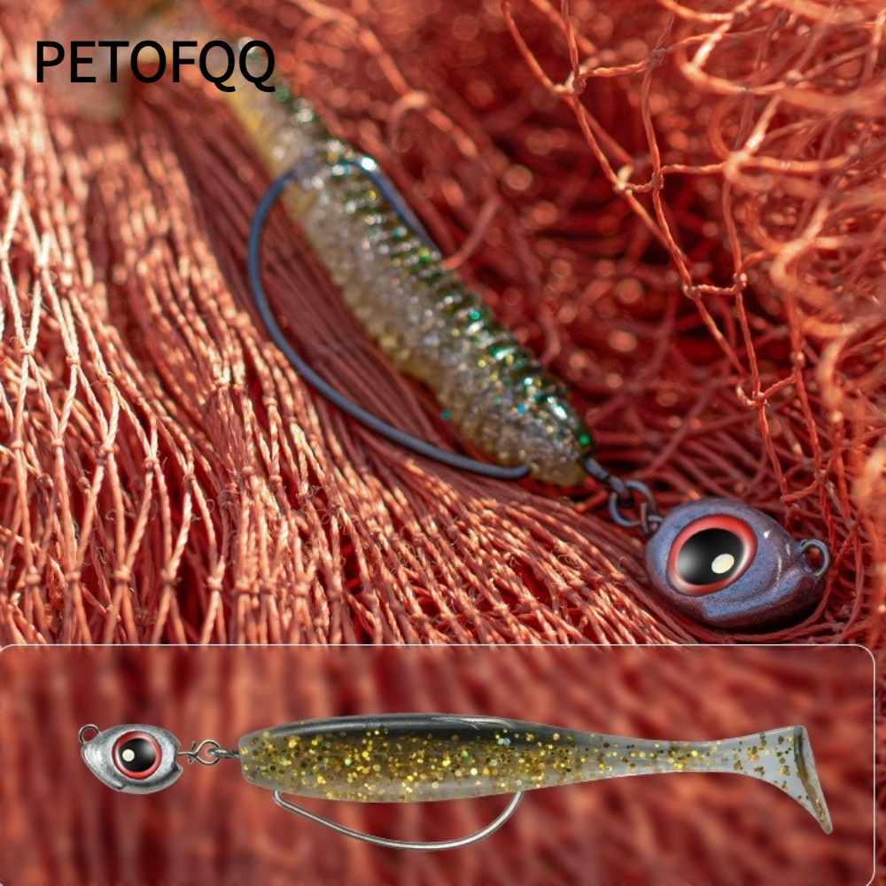 Chậu rửa đầu chì PETOFQQ, Đầu Jig đáy Swimbait Jig, 2025 3.5g / 5g / 7g / 10g Đầu kim loại phát sáng