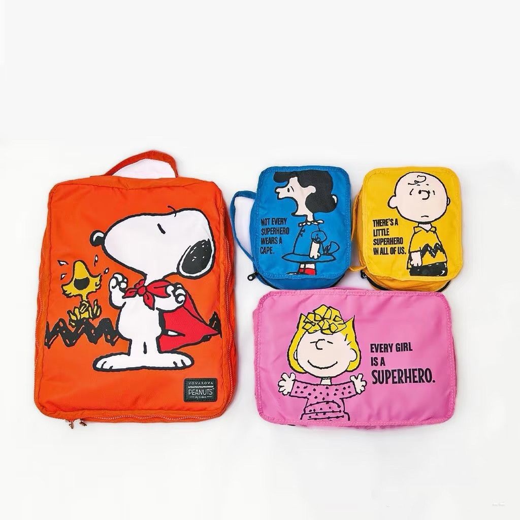Snoopy Túi Du Lịch Hành Lý Sắp Xếp Túi Wa Snoopy Túi Du Lịch Hành Lý Sắp Xếp Túi Vệ Sinh Quần Áo Già