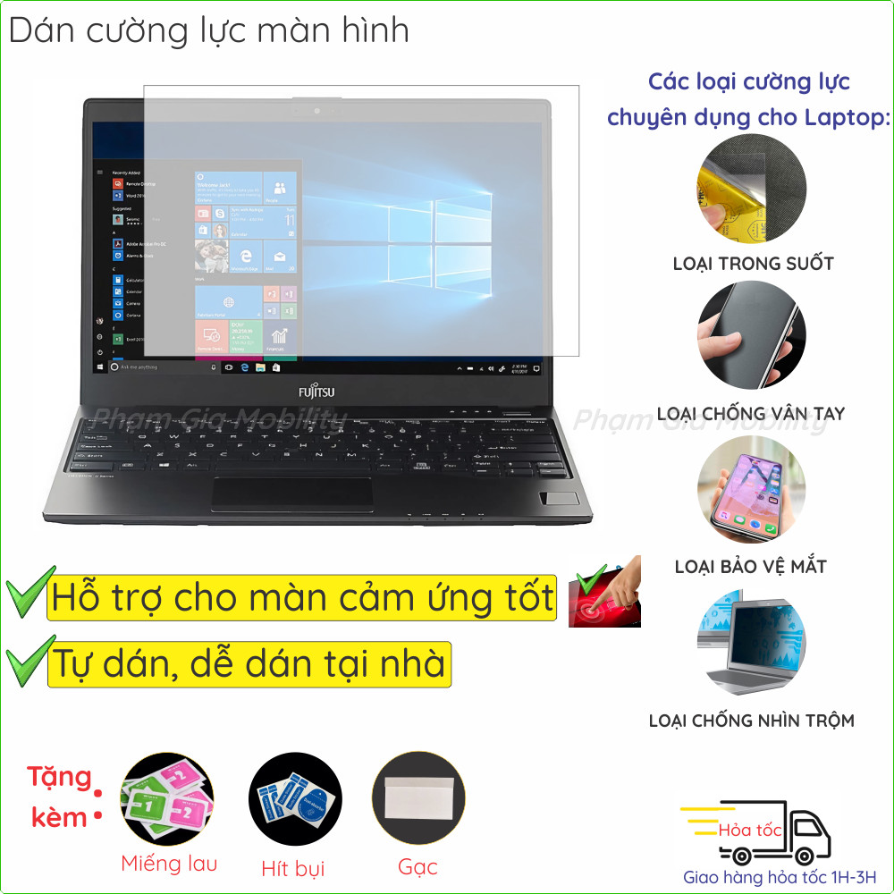Dán cường lực màn hình cho Fujitsu UH X 9U13A2/ Notebook LIFEBOOK U9312 U938 U938/T 13.3'' dẻo nano 
