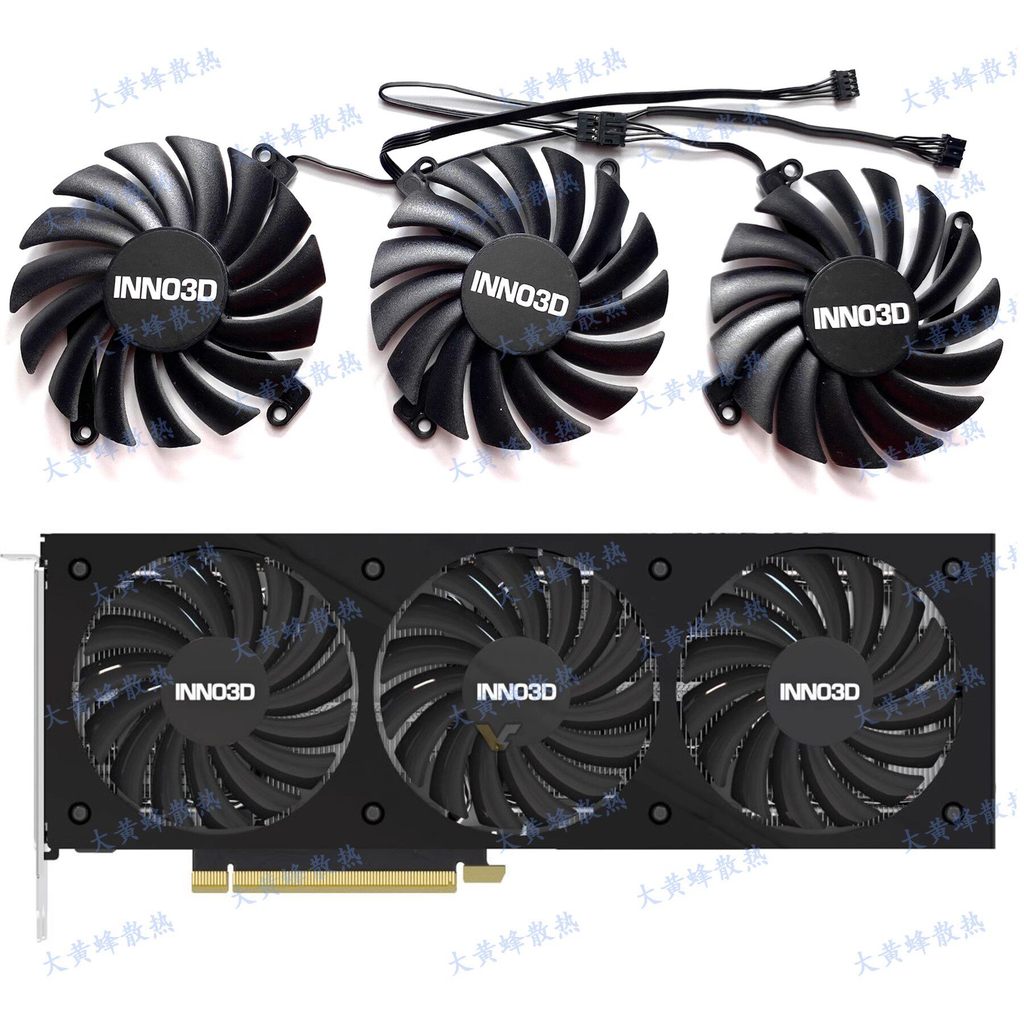 INNO3D / Yingzhong RTX3080ti 3080 X3 OC Đen Vàng Tối Cao Card Đồ Họa Quạt Làm Mát CF-12910S