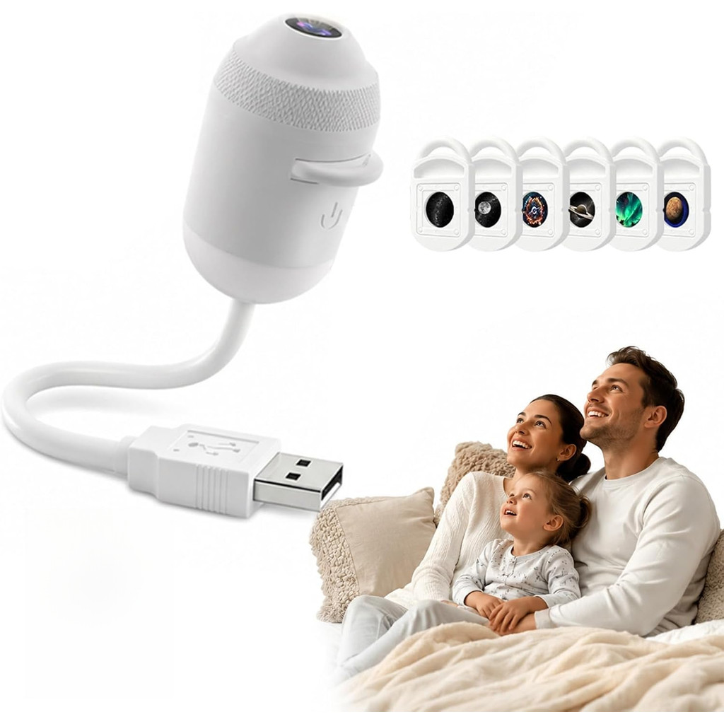 2-in-1 Galaxy Projector Night Light, Hd Smart Dynamic 5d Holographic Night Light Projector, 360° Sta
