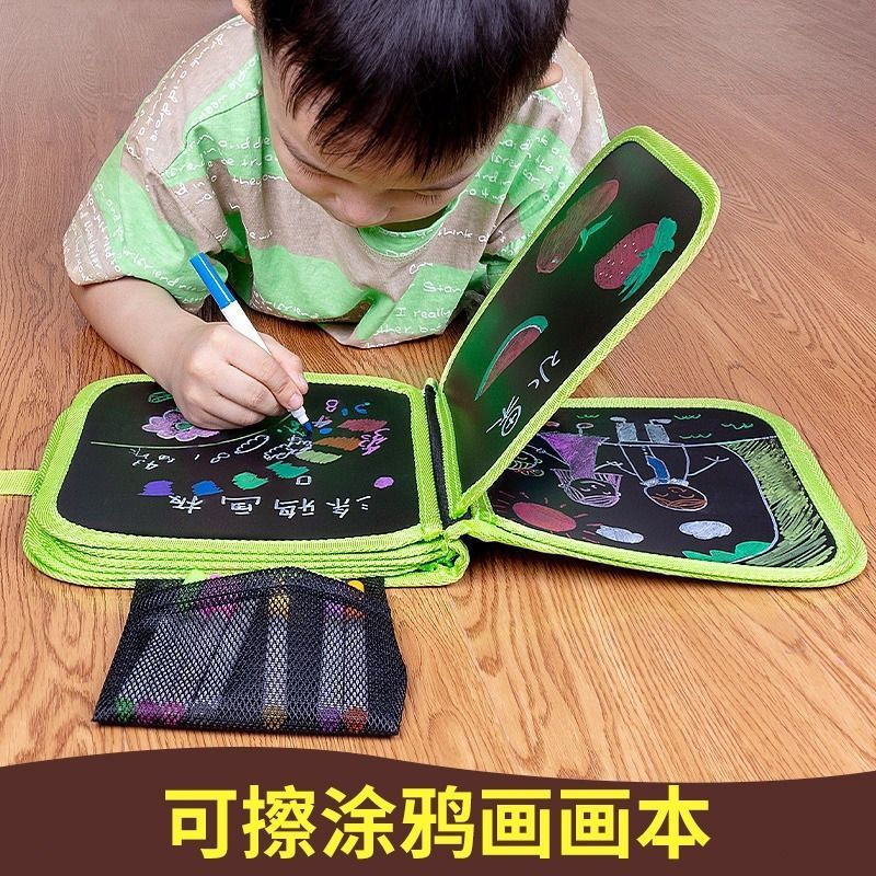 TQ~Drawing board, children's doodle board, girls' small blackboard, portable home drawing book, eras