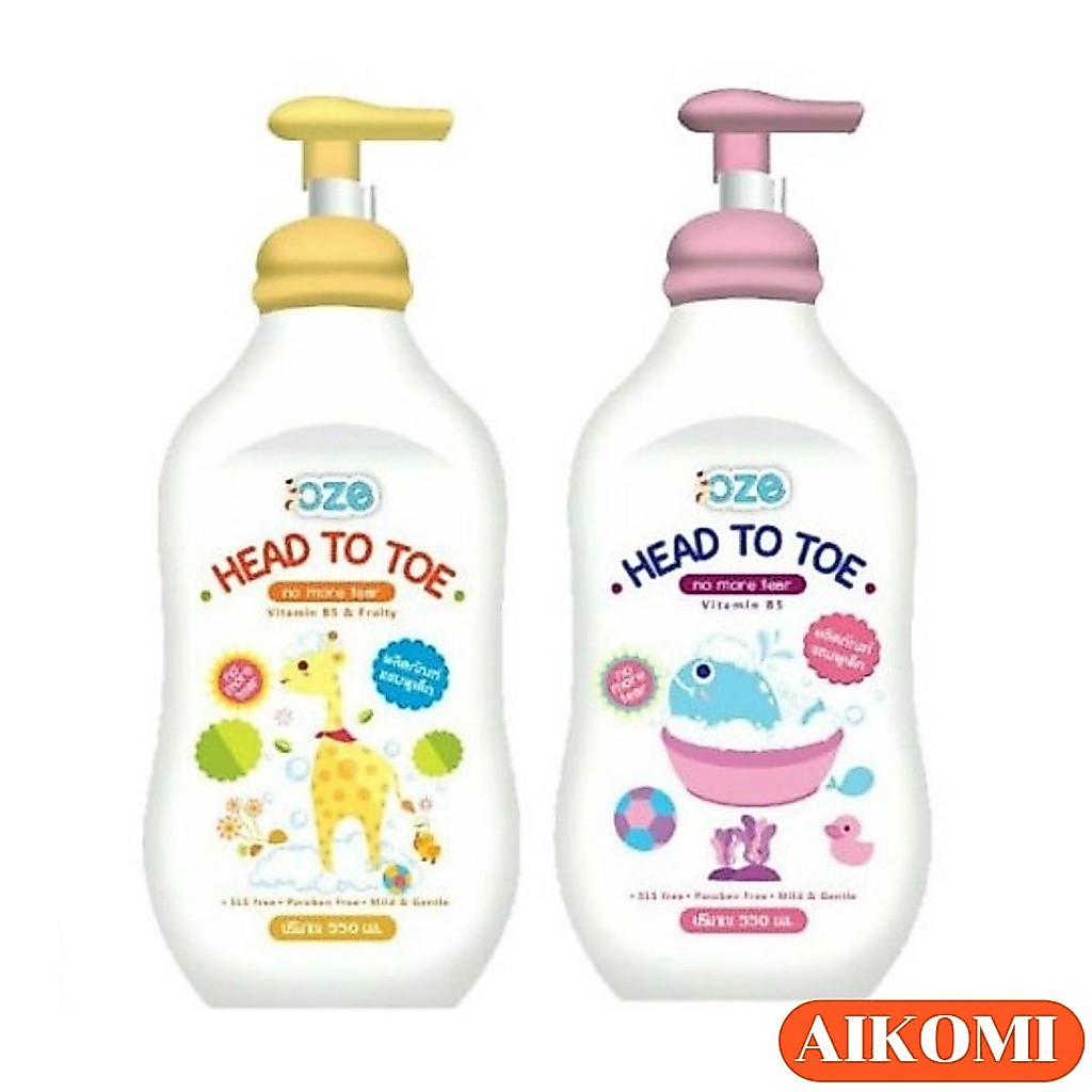 Sữa tắm gội trẻ em OZE Ultra Mild Head To Toe 550ml