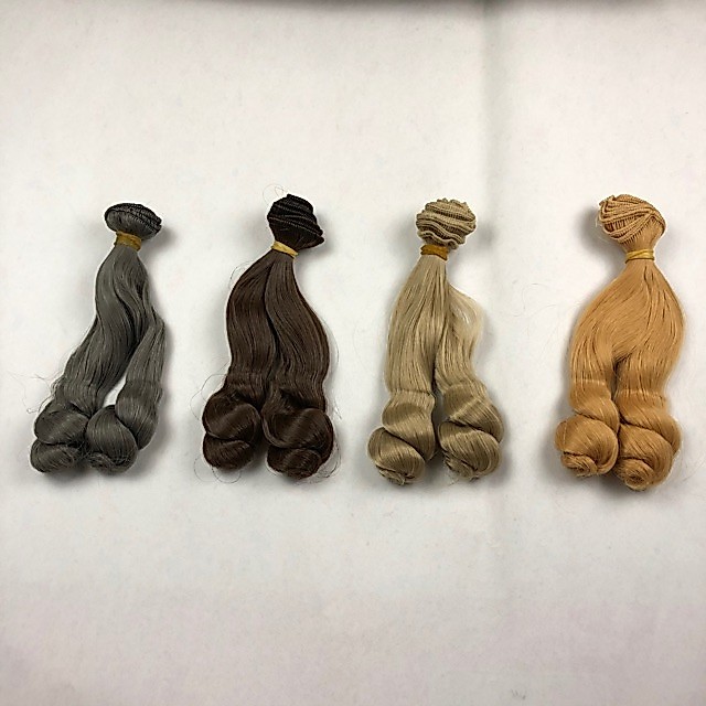 TAF- Tép Tóc uốn lọn 15cm may tóc cho búp bê