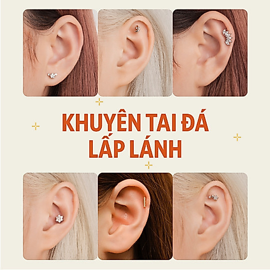 BST Khuyên tai đá lấp lánh