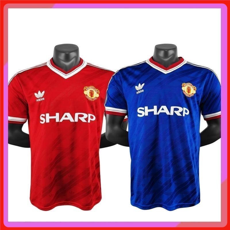 86 88 MU Man Utd Sân nhà Áo bóng đá cổ điển AAA