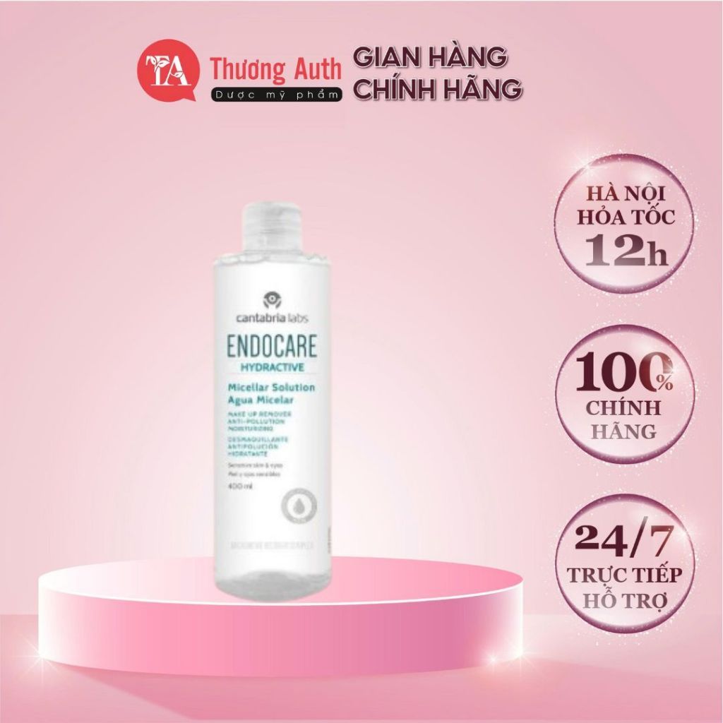 Nước Tẩy trang Endocare Hydractive Micellar Solution Agua Micelar  chính hãng 400ml