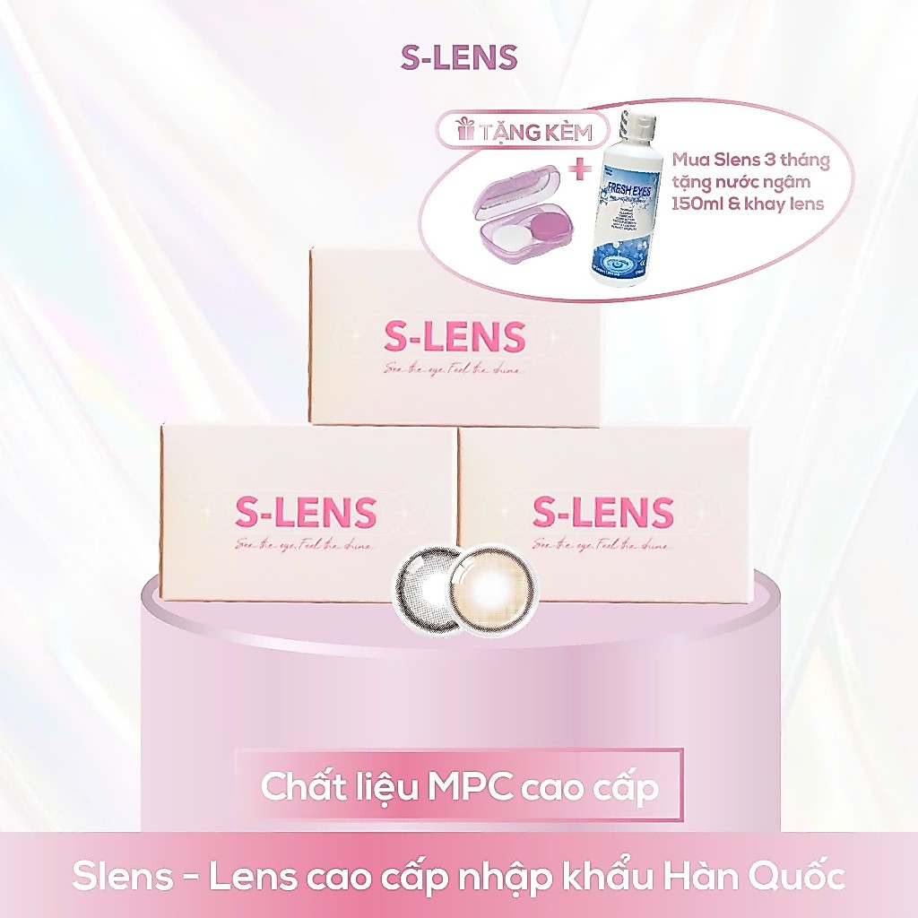 SLENS - Lens 3 THÁNG (1 CHIẾC) HAERYI brown/gray MPC - Kính áp tròng Hàn Quốc Seoullens