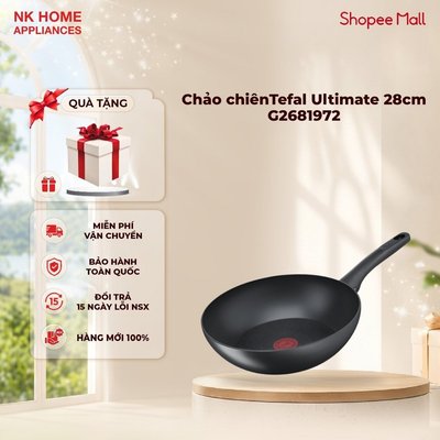 Chảo chiên sâu lồng Tefal Ultimate 28cm G2681972 - Bảo hành 24 tháng