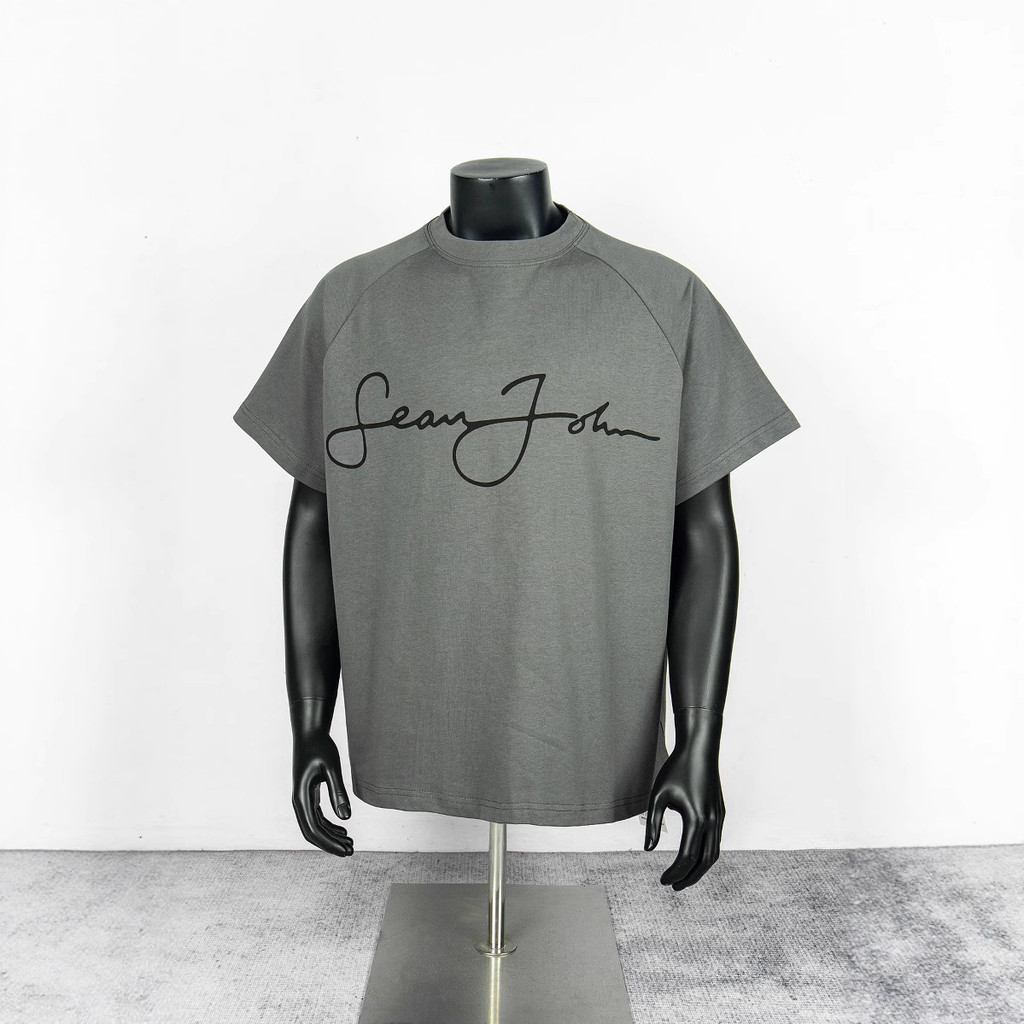 6XQH Kanye's style YE Joint Name SEAN JOHN Short Sleeve2025New cotton short-sleeve merchandise