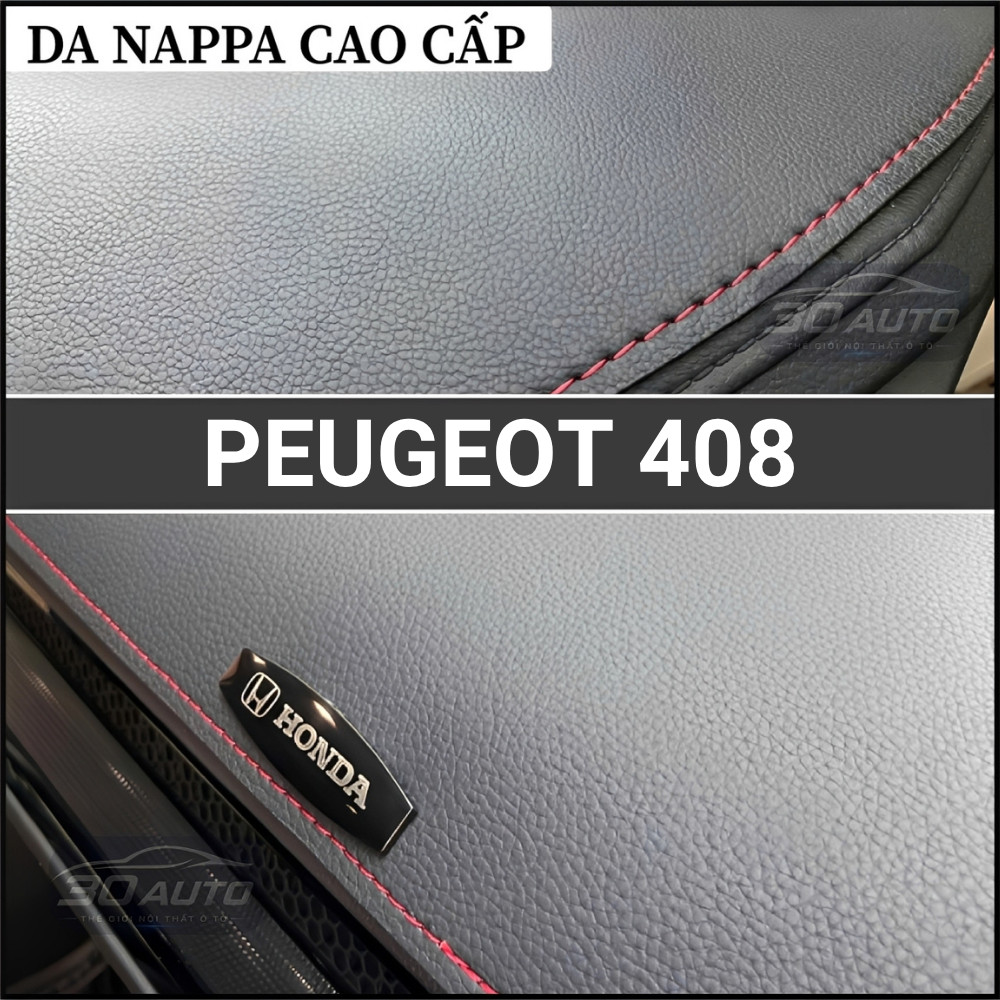 Thảm Taplo Da Pu Nappa PEUGEOT 408 2014-2026 Chuẩn Form, Không Mùi, Bảo Hành 12 Tháng, 30 Auto