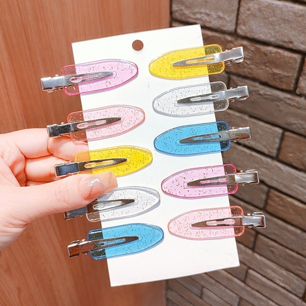 Fashion Shiny Multi‑Tone Hair Clips Makeup Styling Hair Barrettes Hair Clip Hairpin Flat Clip Hair A