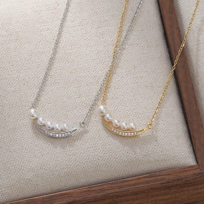 Vòng cổ ngọc trai bạc S925 dành cho nữ Bạc bạc S925S925