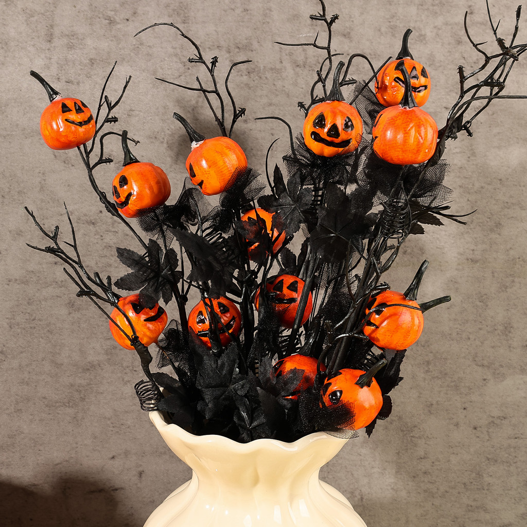 Nhánh lá phong Halloween sống động - Trang trí hoa nhãn cầu phát sáng - Đạo cụ sống động cho bữa tiệc Halloween Ngôi nhà ma ám